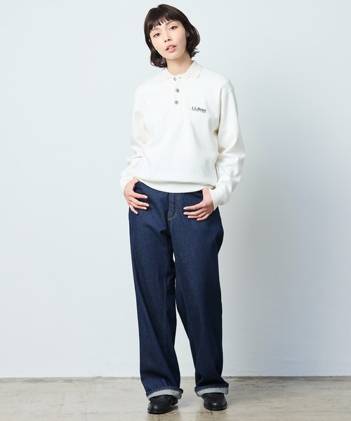 L.L.Bean(エルエルビーン)の「【JAPAN EDITION】ポーテージ・ポロスウェットシャツ(スウェット・レディース・アイボリー/ライトグレー/ネイビー・MEDIUM)」の15枚目の写真