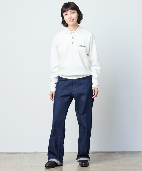 L.L.Bean(エルエルビーン)の「【JAPAN EDITION】ポーテージ・ポロスウェットシャツ(スウェット・レディース・アイボリー/ライトグレー/ネイビー・MEDIUM)」の16枚目の写真
