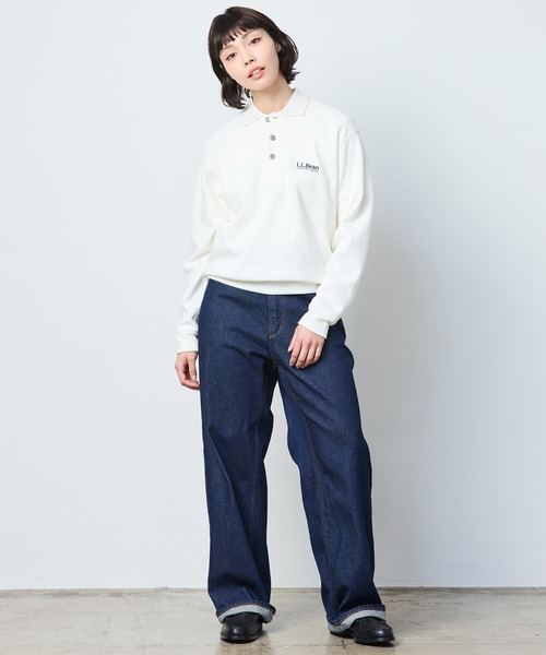 L.L.Bean(エルエルビーン)の「【JAPAN EDITION】ポーテージ・ポロスウェットシャツ(スウェット・レディース・アイボリー/ライトグレー/ネイビー・MEDIUM)」の17枚目の写真