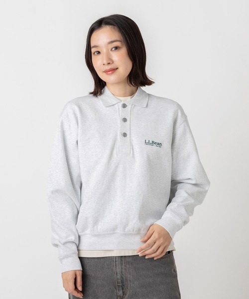 L.L.Bean(エルエルビーン)の「【JAPAN EDITION】ポーテージ・ポロスウェットシャツ(スウェット・レディース・アイボリー/ライトグレー/ネイビー・MEDIUM)」の5枚目の写真