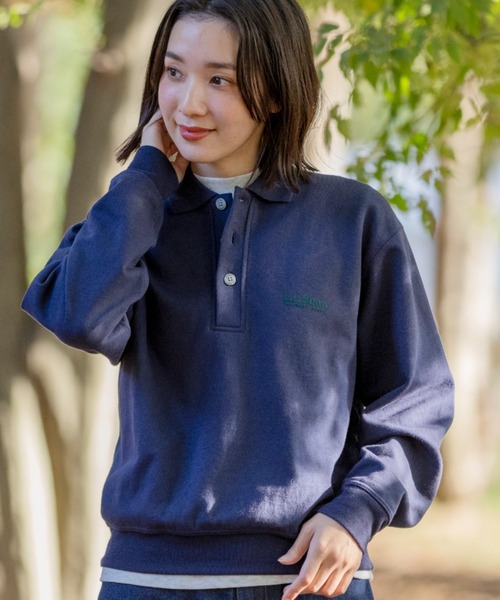 L.L.Bean(エルエルビーン)の「【JAPAN EDITION】ポーテージ・ポロスウェットシャツ(スウェット・レディース・アイボリー/ライトグレー/ネイビー・MEDIUM)」の6枚目の写真
