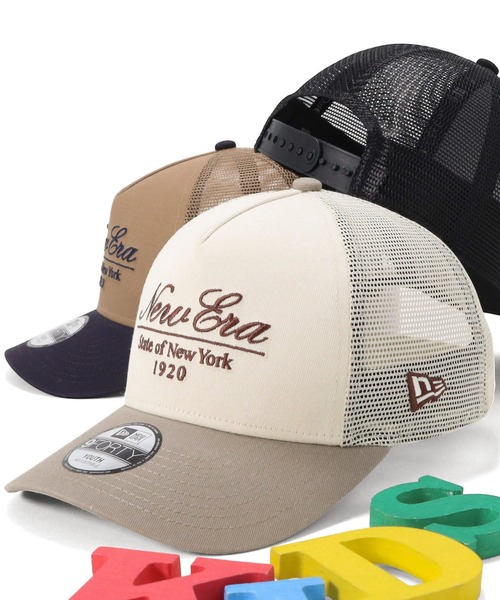 NEW ERA(ニューエラ)の「ニューエラ キッズメッシュキャップ 9FORTYA-FRAME(キャップ・キッズ・ベージュ/ホワイト/ブラック・52-56cm)」の2枚目の写真