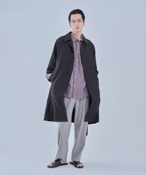 EDIFICE（エディフィス）の「ライトウェイト タフタ コート（ステンカラーコート・メンズ・ブラック/ライトグレー・MEDIUM/LARGE）」の3枚目の写真