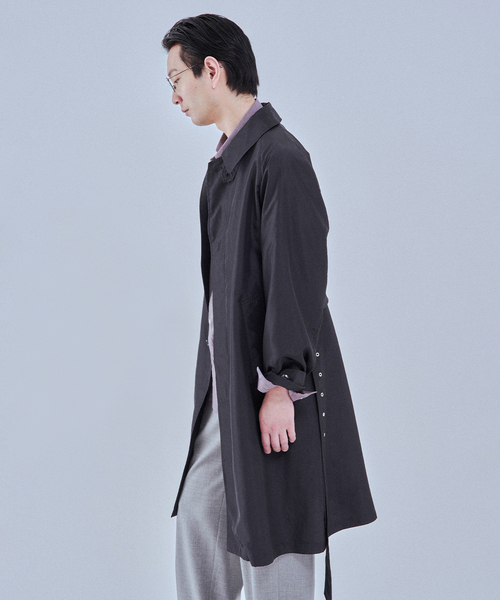 EDIFICE（エディフィス）の「ライトウェイト タフタ コート（ステンカラーコート・メンズ・ブラック/ライトグレー・MEDIUM/LARGE）」の6枚目の写真