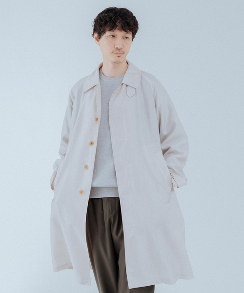 EDIFICE（エディフィス）の「ライトウェイト タフタ コート（ステンカラーコート・メンズ・ブラック/ライトグレー・MEDIUM/LARGE）」の18枚目の写真