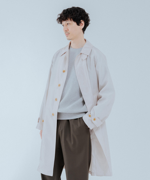 EDIFICE（エディフィス）の「ライトウェイト タフタ コート（ステンカラーコート・メンズ・ブラック/ライトグレー・MEDIUM/LARGE）」の19枚目の写真