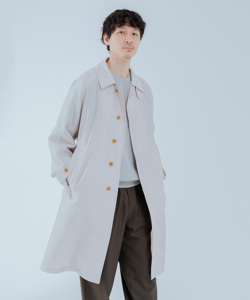 EDIFICE（エディフィス）の「ライトウェイト タフタ コート（ステンカラーコート・メンズ・ブラック/ライトグレー・MEDIUM/LARGE）」の22枚目の写真