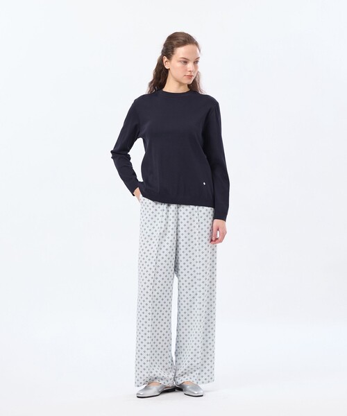 MACKINTOSH PHILOSOPHY(マッキントッシュ フィロソフィー)の「シルキーコットンニットプルオーバー(ニット/セーター・レディース・グレー系その他2/ダークネイビー/ベージュ系その他・38)」の5枚目の写真