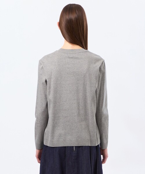 MACKINTOSH PHILOSOPHY(マッキントッシュ フィロソフィー)の「シルキーコットンニットプルオーバー(ニット/セーター・レディース・グレー系その他2/ダークネイビー/ベージュ系その他・38)」の9枚目の写真