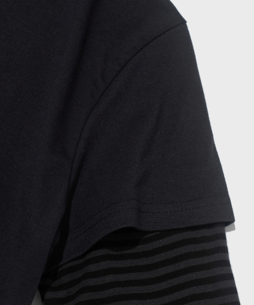 CARGOBROS FOR WOMAN(カーゴブロスフォーウィメン)の「レタリングレイヤードロングスリーブ(チャコール)(Tシャツ/カットソー・レディース・その他・FREE)」の4枚目の写真