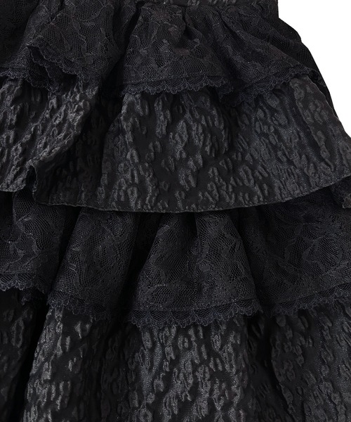 Rose Muse(ロゼミューズ)の「Jacquard tiered mini skirt pants(スカート・レディース・ホワイト/ブラック・FREE)」の14枚目の写真