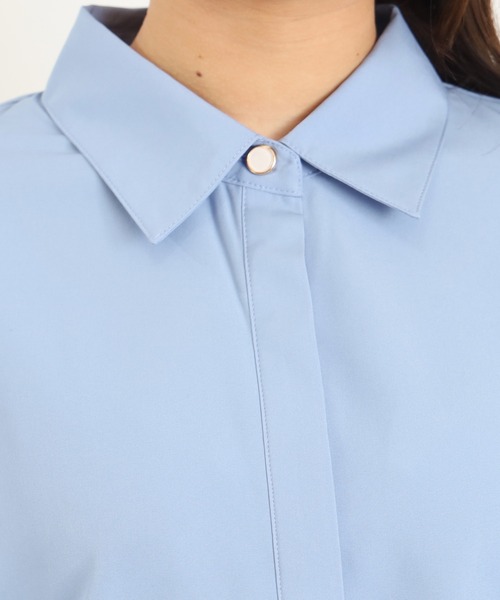 ASTORIA ODIER（アストリアオディール）の「袖リボンシャツ（シャツ/ブラウス・レディース・ホワイト/ブルー・MEDIUM）」の14枚目の写真
