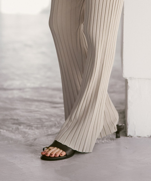 Noble(ノーブル)の「《セットアップ対応》RY/PL ワイドリブ パンツ(その他パンツ・レディース・ベージュ/カーキ・FREE)」の5枚目の写真