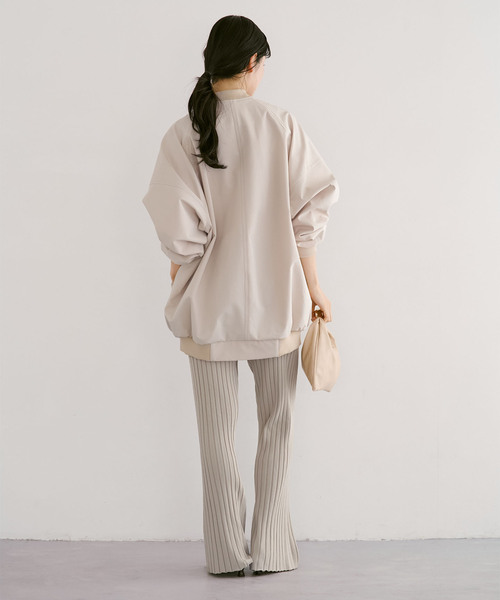 Noble(ノーブル)の「《セットアップ対応》RY/PL ワイドリブ パンツ(その他パンツ・レディース・ベージュ/カーキ・FREE)」の7枚目の写真