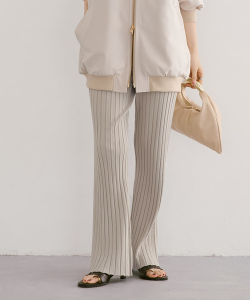 Noble(ノーブル)の「《セットアップ対応》RY/PL ワイドリブ パンツ(その他パンツ・レディース・ベージュ/カーキ・FREE)」の8枚目の写真