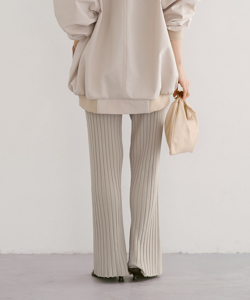Noble(ノーブル)の「《セットアップ対応》RY/PL ワイドリブ パンツ(その他パンツ・レディース・ベージュ/カーキ・FREE)」の10枚目の写真