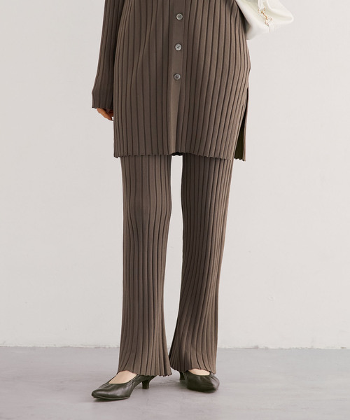 Noble(ノーブル)の「《セットアップ対応》RY/PL ワイドリブ パンツ(その他パンツ・レディース・ベージュ/カーキ・FREE)」の19枚目の写真