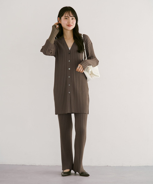 Noble(ノーブル)の「《セットアップ対応》RY/PL ワイドリブ パンツ(その他パンツ・レディース・ベージュ/カーキ・FREE)」の22枚目の写真