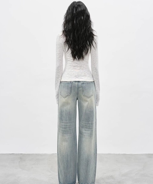 EIGHTHMONTH(エイスマンス)の「フロントノットVネックトップス EM26s050【EIGHTHMONTH】(Tシャツ/カットソー・レディース・ホワイト/ライトブルー・S/M)」の18枚目の写真