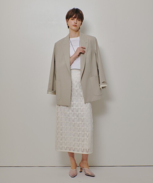 allureville(アルアバイル)の「【WEB・ルミネ別注】ボタンレスジャケット(テーラードジャケット・レディース・グレイッシュベージュ・2/1)」の6枚目の写真