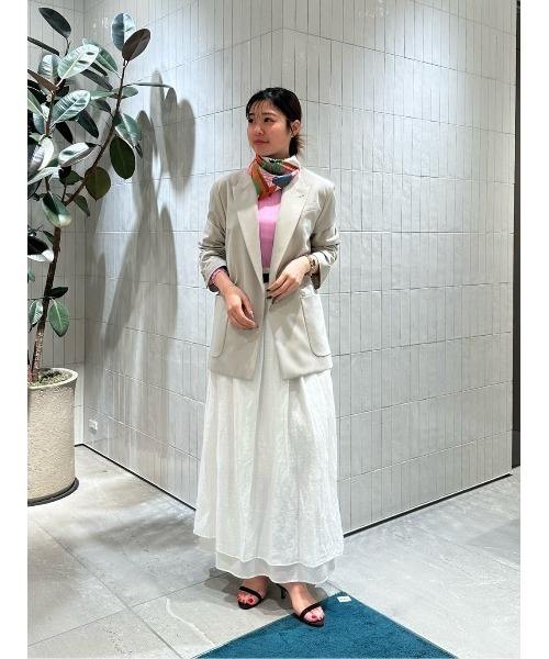 allureville(アルアバイル)の「【WEB・ルミネ別注】ボタンレスジャケット(テーラードジャケット・レディース・グレイッシュベージュ・2/1)」の8枚目の写真