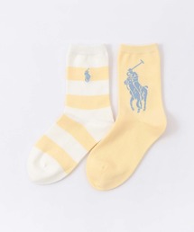 POLO RALPH LAUREN | ≪WEB限定≫【2足セット】POLO RALPH LAUREN CANDY SHOP STRIPE & BIG POLO PLAYER キッズソックス 94821201(ソックス/靴下)
