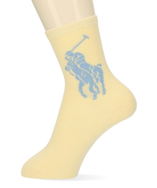 POLO RALPH LAUREN(ポロ ラルフ ローレン)の「≪WEB限定≫【2足セット】POLO RALPH LAUREN CANDY SHOP STRIPE & BIG POLO PLAYER キッズソックス 94821201(ソックス/靴下・キッズ・サックスブルー/レモンイエロー/サーモンピンク・16-18cm/19-21cm)」の8枚目の写真