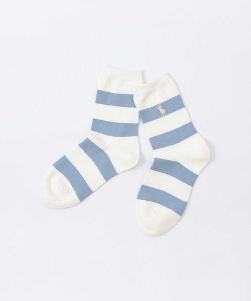 POLO RALPH LAUREN(ポロ ラルフ ローレン)の「≪WEB限定≫【2足セット】POLO RALPH LAUREN CANDY SHOP STRIPE & BIG POLO PLAYER キッズソックス 94821201(ソックス/靴下・キッズ・サックスブルー/レモンイエロー/サーモンピンク・16-18cm/19-21cm)」の10枚目の写真