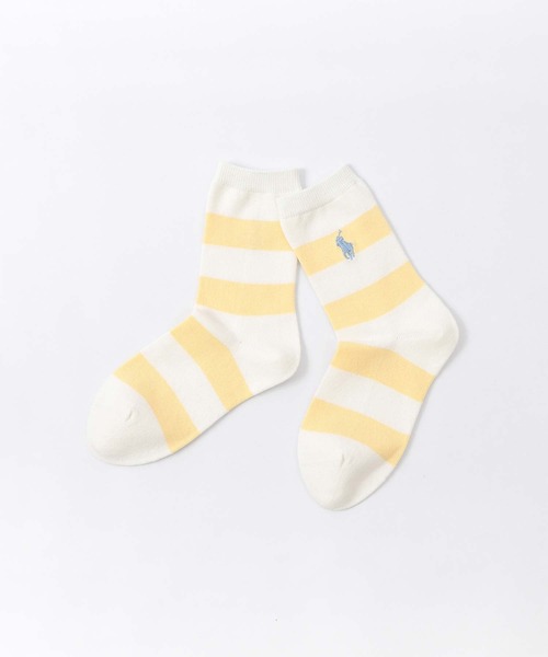 POLO RALPH LAUREN(ポロ ラルフ ローレン)の「≪WEB限定≫【2足セット】POLO RALPH LAUREN CANDY SHOP STRIPE & BIG POLO PLAYER キッズソックス 94821201(ソックス/靴下・キッズ・サックスブルー/レモンイエロー/サーモンピンク・16-18cm/19-21cm)」の12枚目の写真