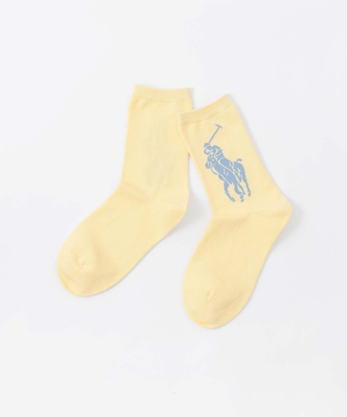 POLO RALPH LAUREN(ポロ ラルフ ローレン)の「≪WEB限定≫【2足セット】POLO RALPH LAUREN CANDY SHOP STRIPE & BIG POLO PLAYER キッズソックス 94821201(ソックス/靴下・キッズ・サックスブルー/レモンイエロー/サーモンピンク・16-18cm/19-21cm)」の13枚目の写真