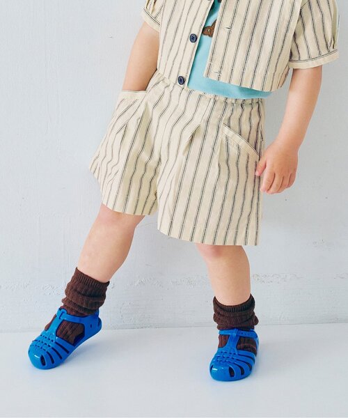 p.premier（ピードットプルミエ）の「タックキュロットハーフパンツ（その他パンツ・キッズ・ブラウン/レッド/ストライプ・140/130/120/110/100/90/80）」の3枚目の写真