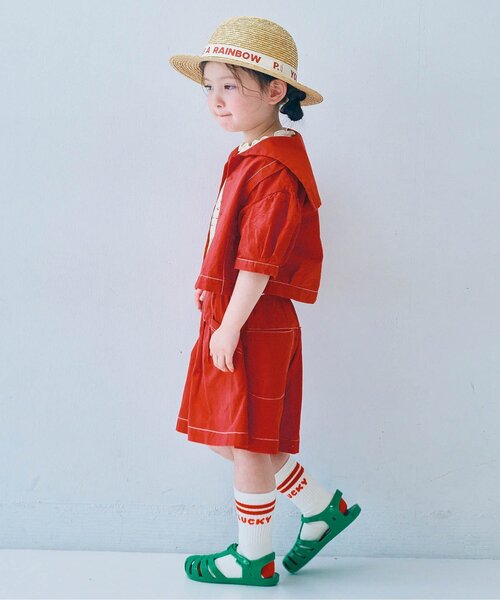 p.premier（ピードットプルミエ）の「タックキュロットハーフパンツ（その他パンツ・キッズ・ブラウン/レッド/ストライプ・140/130/120/110/100/90/80）」の10枚目の写真