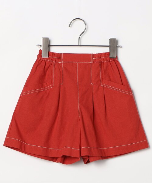 p.premier（ピードットプルミエ）の「タックキュロットハーフパンツ（その他パンツ・キッズ・ブラウン/レッド/ストライプ・140/130/120/110/100/90/80）」の7枚目の写真