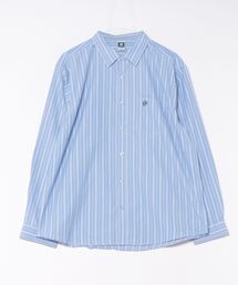 HANGTEN（ハンテン）の「【HANGTEN ハンテン】ワンポイント刺繍ストライプシャツ  長袖シャツ マルチストライプ レギュラーカラー サーフ カジュアル（シャツ/ブラウス）」