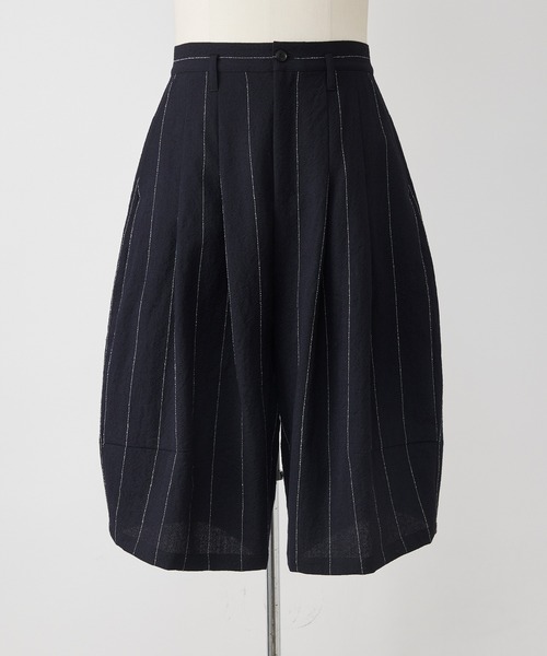 SHINYAKOZUKA（シンヤコヅカ）の「BAGGY SHORTS(ISSUE#8)（その他パンツ・メンズ・ストライプ/ブラック・X-SMALL/SMALL/MEDIUM/LARGE）」の2枚目の写真