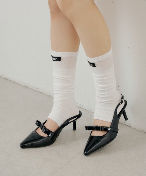 Chico（チコ）の「ネーム付きトレンカ（ソックス/靴下・レディース・アイボリー/ブラック/グレー・FREE）」の4枚目の写真