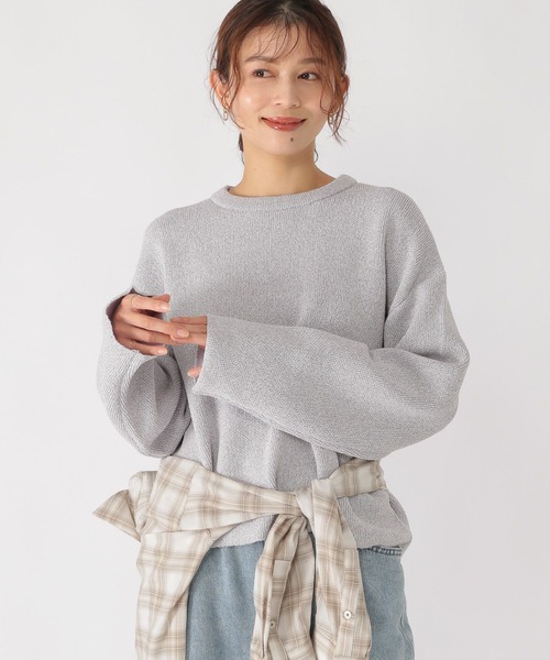 studio CLIP（スタディオクリップ）の「7ゲージリバーシブルニット（ニット/セーター・レディース・ライトグリーン/ライトグレー/ライトベージュ/ライトブルー・FREE）」の5枚目の写真