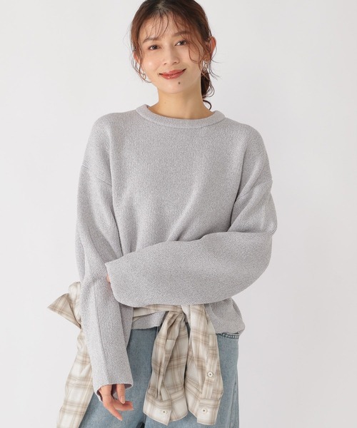 studio CLIP（スタディオクリップ）の「7ゲージリバーシブルニット（ニット/セーター・レディース・ライトグリーン/ライトグレー/ライトベージュ/ライトブルー・FREE）」の6枚目の写真