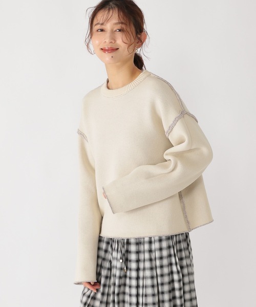 studio CLIP（スタディオクリップ）の「7ゲージリバーシブルニット（ニット/セーター・レディース・ライトグリーン/ライトグレー/ライトベージュ/ライトブルー・FREE）」の14枚目の写真