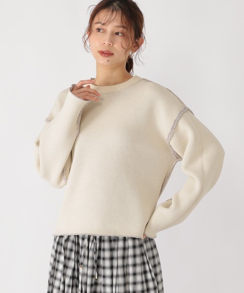 studio CLIP（スタディオクリップ）の「7ゲージリバーシブルニット（ニット/セーター・レディース・ライトグリーン/ライトグレー/ライトベージュ/ライトブルー・FREE）」の15枚目の写真