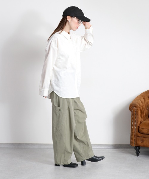 cepo（セポ）の「イージーカーゴバルーンパンツ（カーゴパンツ・レディース・オリーブ/ブラック・M/S）」の5枚目の写真