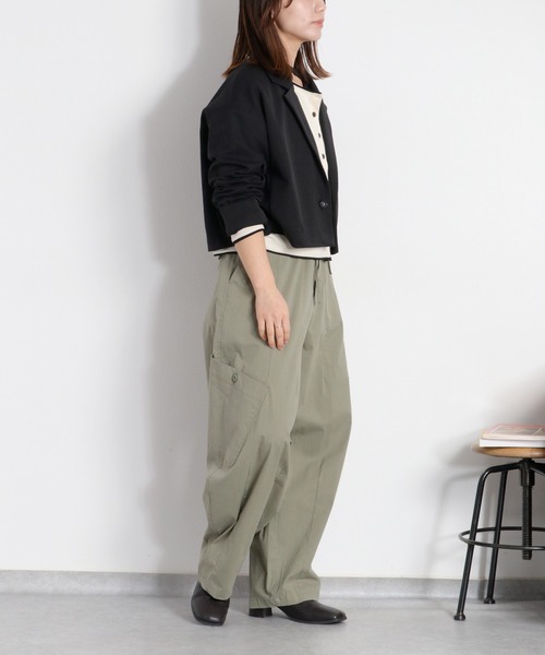 cepo（セポ）の「イージーカーゴバルーンパンツ（カーゴパンツ・レディース・オリーブ/ブラック・M/S）」の8枚目の写真