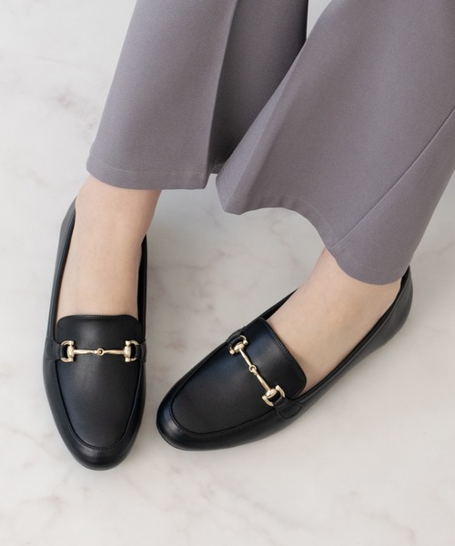 Bridget Birkin(ブリジットバーキン)の「【Bridget Birkin】ソフトビットレインローファー(564017)(ローファー・レディース・アイボリー/キャメル/ブラック系その他/ブラック・23/22.5/24/23.5/24.5)」の2枚目の写真
