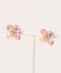 【kiki&yuyu】4弁ガラスフラワーのピアス(MA)