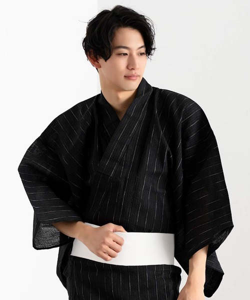 KYOETSU(キョウエツ)の「メンズ しじら浴衣 6点セット ( 浴衣 + 帯 + 下駄 + 腰紐 + 信玄袋 + 扇子 )(浴衣・メンズ・その他5/その他3/その他10/その他8/その他2/その他1/その他6/その他9/その他7/その他4・M/LL/L)」の7枚目の写真