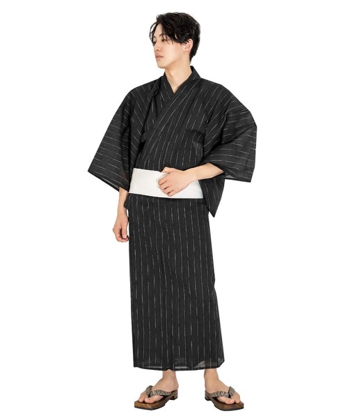 KYOETSU(キョウエツ)の「メンズ しじら浴衣 6点セット ( 浴衣 + 帯 + 下駄 + 腰紐 + 信玄袋 + 扇子 )(浴衣・メンズ・その他5/その他3/その他10/その他8/その他2/その他1/その他6/その他9/その他7/その他4・M/LL/L)」の17枚目の写真