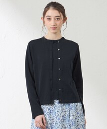 AMACA（アマカ）の「コットンシルク クルーネックカーディガン（カーディガン/ボレロ）」