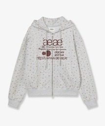 WEB LOGO FLOWER HOOD ZIP-UP