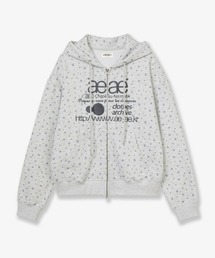 WEB LOGO FLOWER HOOD ZIP-UP