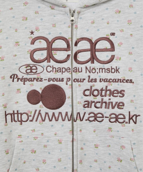 aeae(エーイーエーイー)の「WEB LOGO FLOWER HOOD ZIP-UP(パーカー・レディース・ブルー/ピンク・FREE)」の10枚目の写真